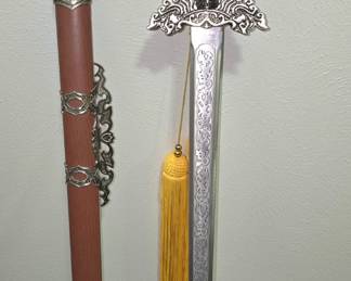 Sword w scabbard