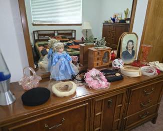 MCM Dresser w antique hats