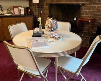 Mid-century  card table set