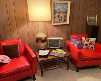 Mid Century Orange chairs
