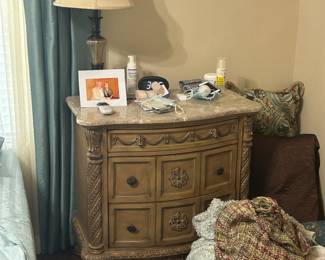 Ashley Furniture marble topped nightstand