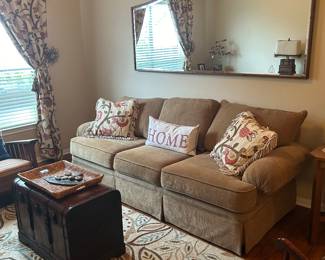 Mayo couch, trunk (mirror not for sale)