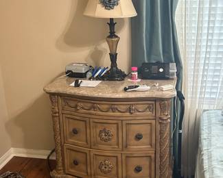 Ashley Furniture marble topped nightstand