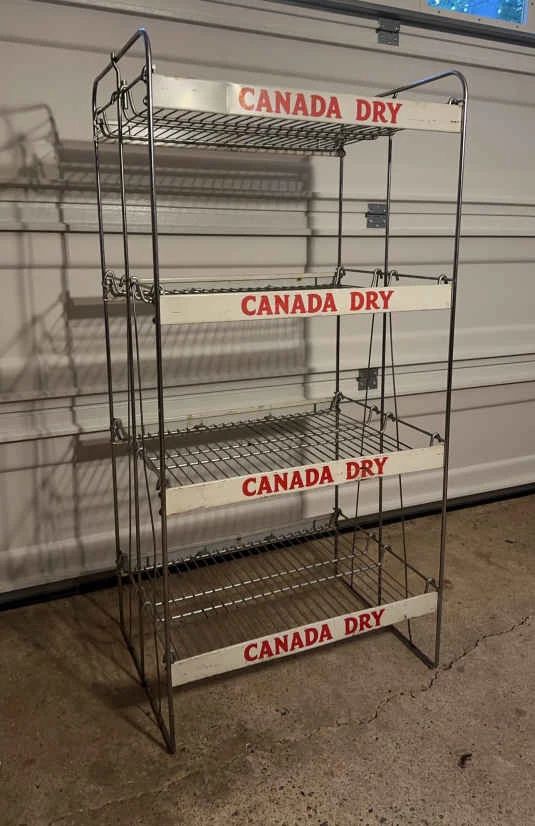  01 Vintage Canada Dry Metal Wire Display Rack