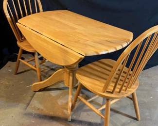 Drop Leaf Table and Two Chairs 