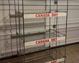  01 Vintage Canada Dry Metal Wire Display Rack