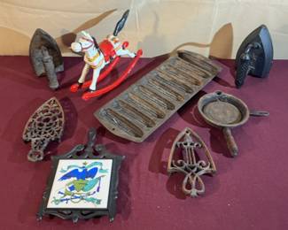 Cast Iron Variety Includes a Rocking Horse 