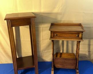 Vintage Brandt Telephone Table and Lane Plant Stand 