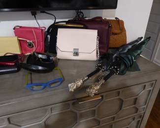 Handbags, designer eyeglasses