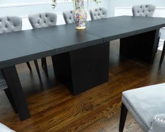 Stunning contemporary dining table with 10 chairs