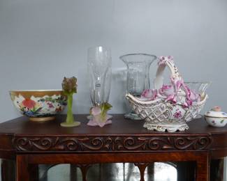 Bric-a-brac, Herend, Daum, Asian bowl, crystal