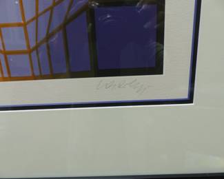 Victor Vasarely Mely, signed & numbered color silkscreen