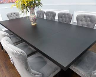 Stunning contemporary dining table with 10 chairs