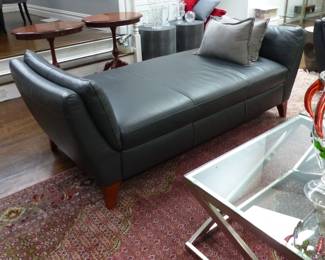 Natuzzi Editions "like new" pair of leather sofas and chaise,
