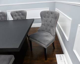 Stunning contemporary dining table with 10 chairs