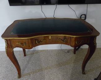 French leather top writing desk