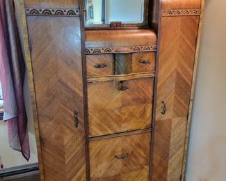 Art Deco Bonnet Dresser Armoire
Antique. 
