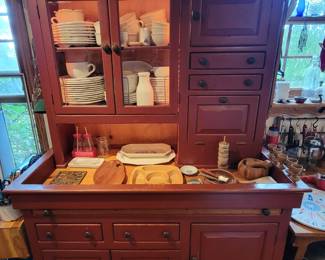 Large Painted Finish Conestoga Farm House Cupboard.