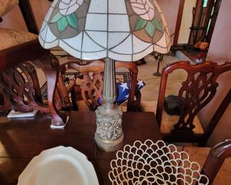 Stained glass lamp.