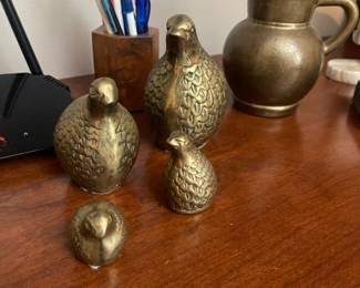 Brass mid century quail