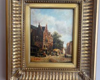 Original art European scene