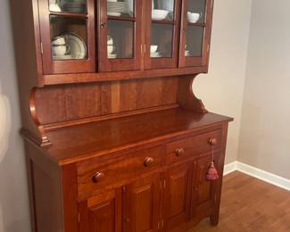 Colonial House handmade cherry hutch 