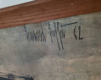 Bernard Buffet 1962 original painting