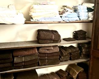 lots of brown towels, many new