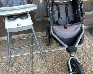 Chicco high chair and BOB jog stroller