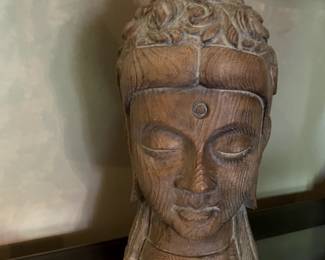 Carved Asian head