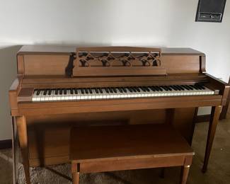 Wurlitzer piano and bench - * Buyer responsible for removing piano and bench from house