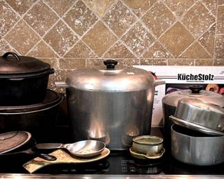 Magnalite and cast iron cookware