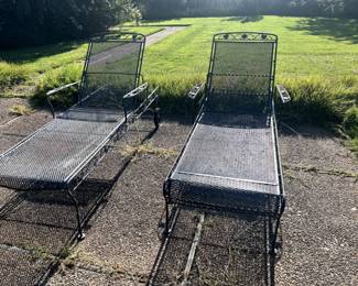 pair of Meadowcraft lounge chairs