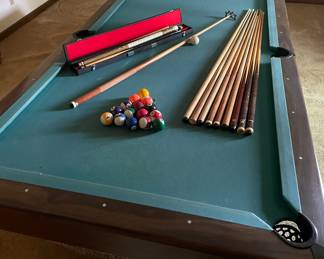 Pool Table and Accessories - * Buyer responsible for removing pool table and accessories from home