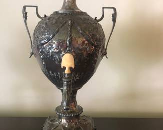 Exceptional Victorian Silver Plate Urn