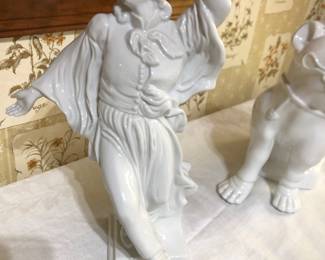 Herend white porcelain Dancing Shepherd