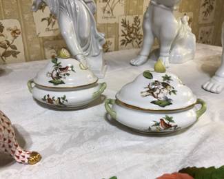 Herend Rothschild mini tureens with lemon