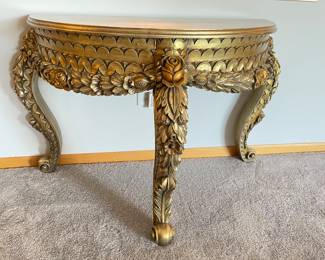 Gold gild console table, 52"W x 26"D x 31.5"H,  was $599, NOW $399
