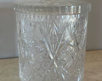 Czech biscuit jar, 9.5"H x 7"D,  $28