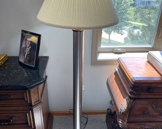 Silver Floor lamp, 60"H,  was $50, NOW $38