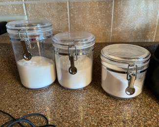 Set of 3 Glass canisters, $9