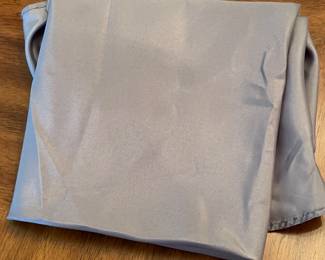 Round taupe tablecloth,  was $8, NOW $6