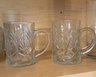 Set of 3 glass mugs,  was $10, NOW $6