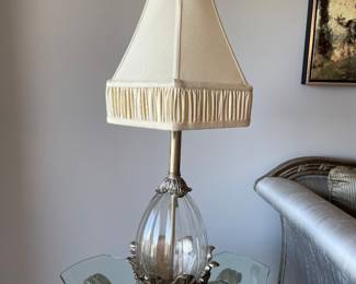 Crystal and gold lamp, 36"H, was $36, NOW $28