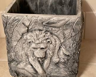 Lion waste basket,  was $20, NOW $12