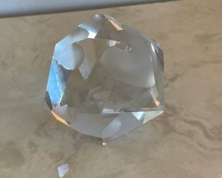 Crystal heart paperweight, 2.5"D,  was $20, NOW $14