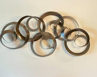 Silver metal wall decor, 40"W x 21"H,  was $45, NOW $34