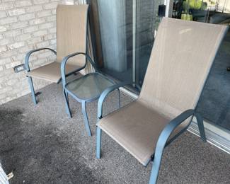 Set of patio chairs and table,  was $45, NOW $28