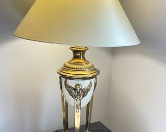 White & gold lamp, 32"H,  was $48, NOW $32