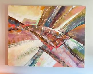 Large abstract wall art, 60"W x 48"H,  was $95, NOW $65